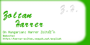 zoltan harrer business card